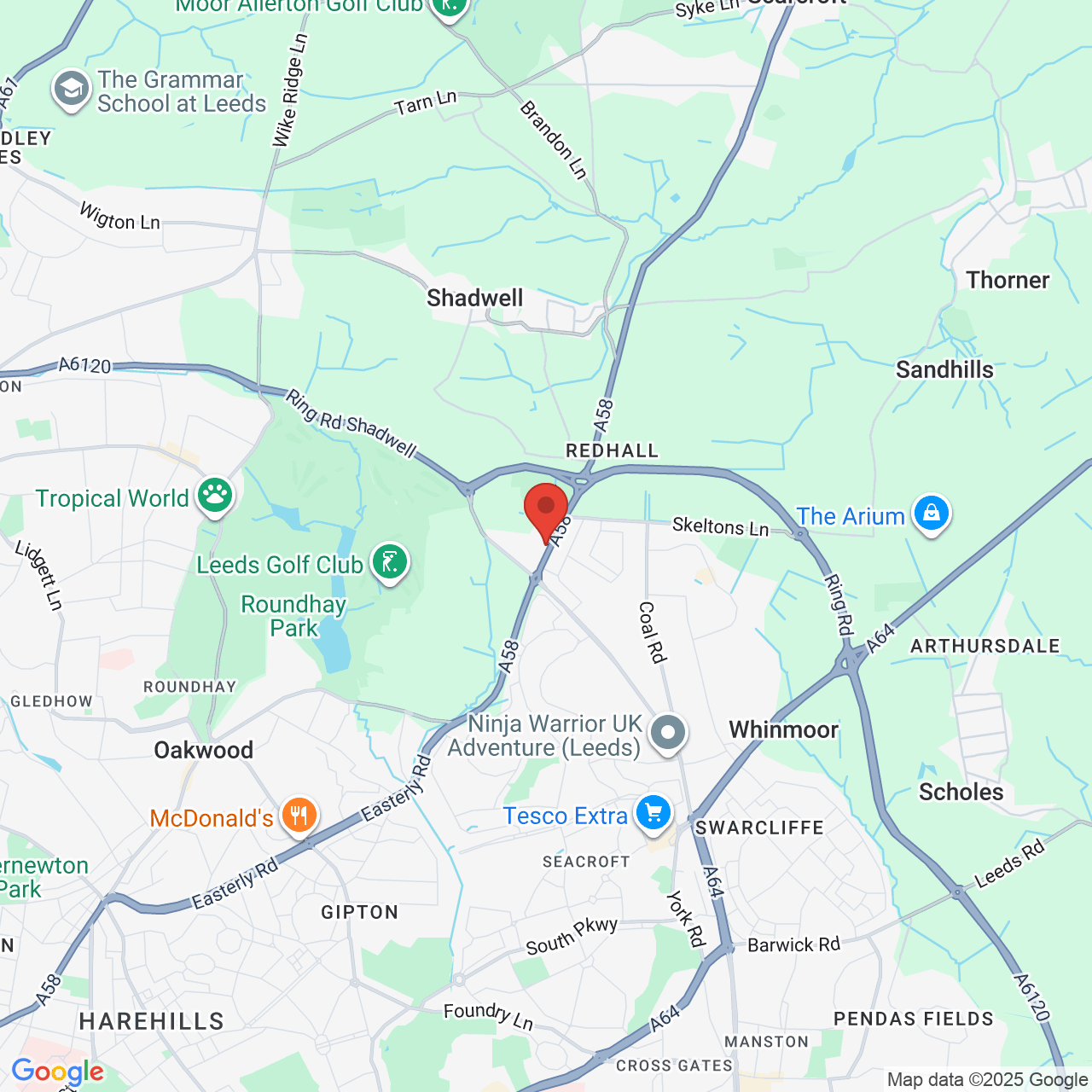 Map displaying vacancy location