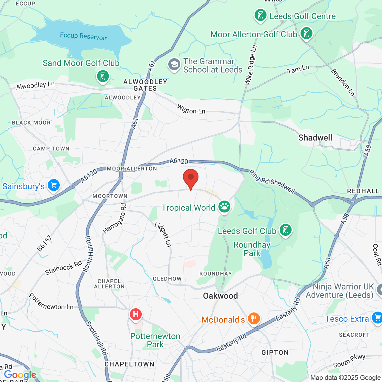 Map displaying vacancy location