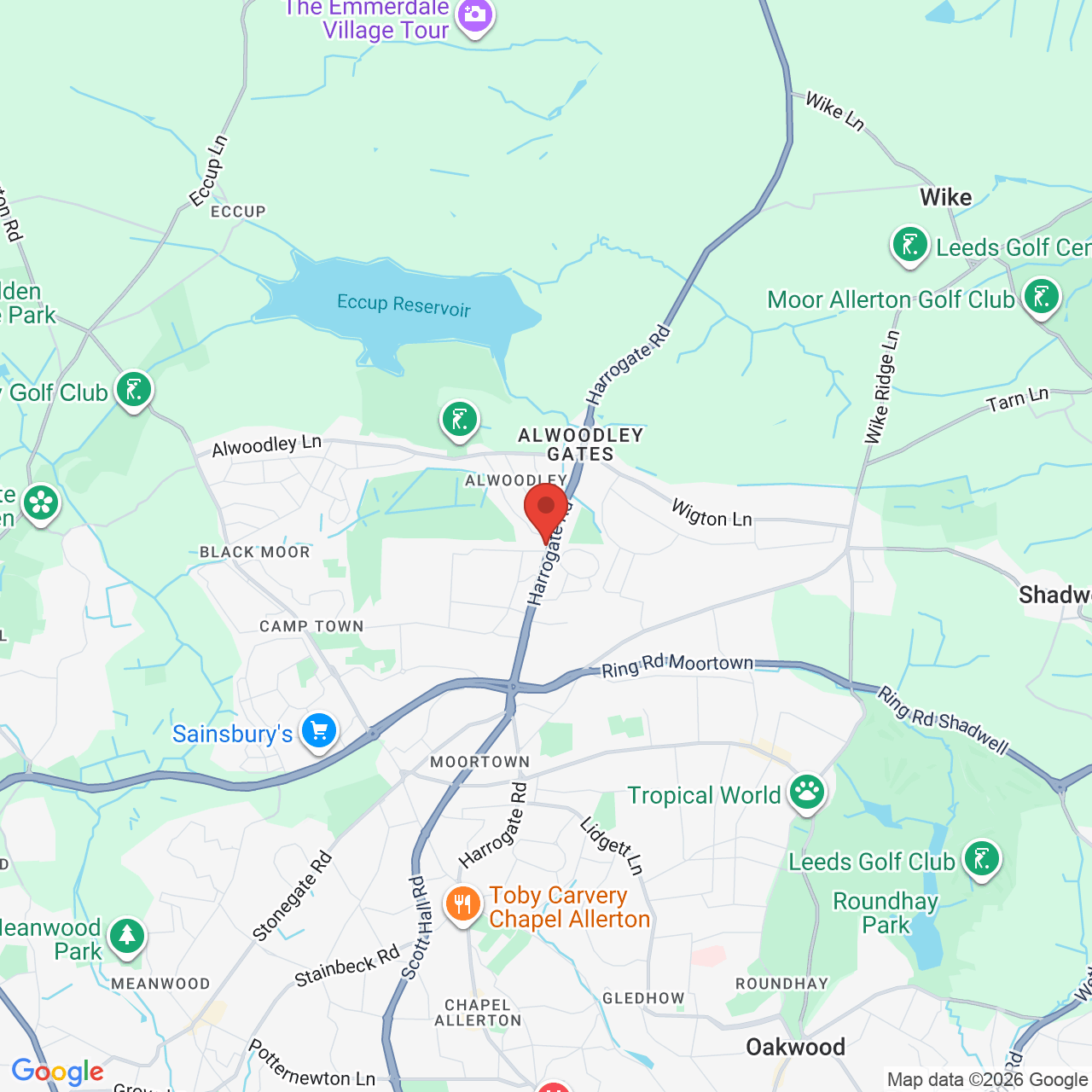 Map displaying vacancy location