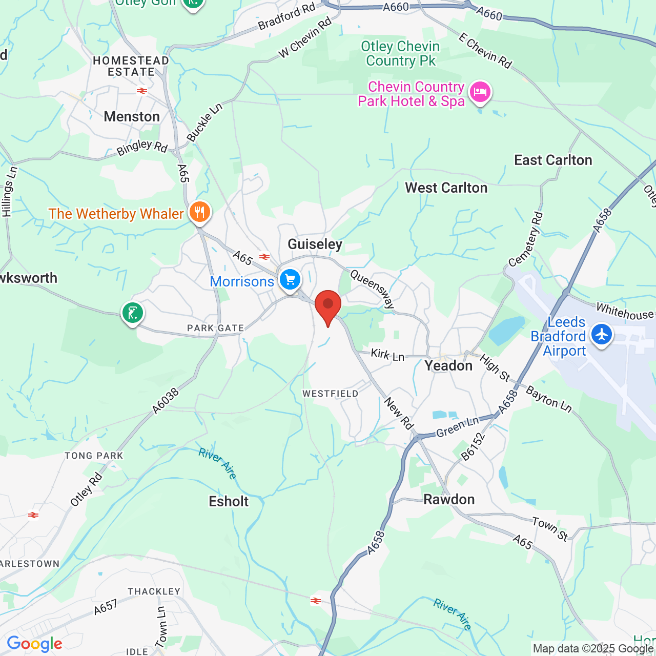 Map displaying vacancy location