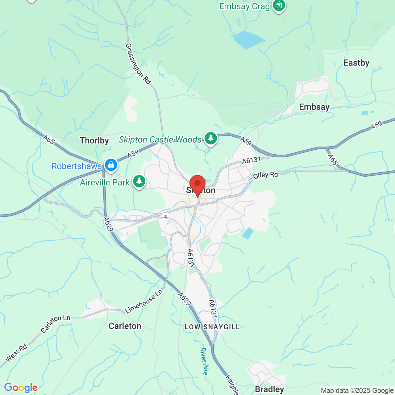 Map displaying vacancy location