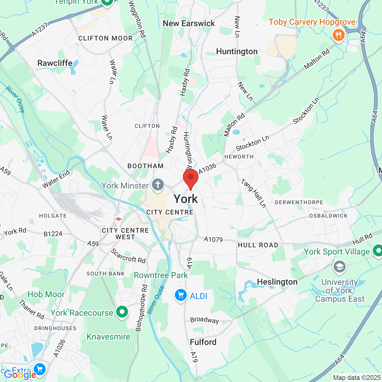 Map displaying vacancy location