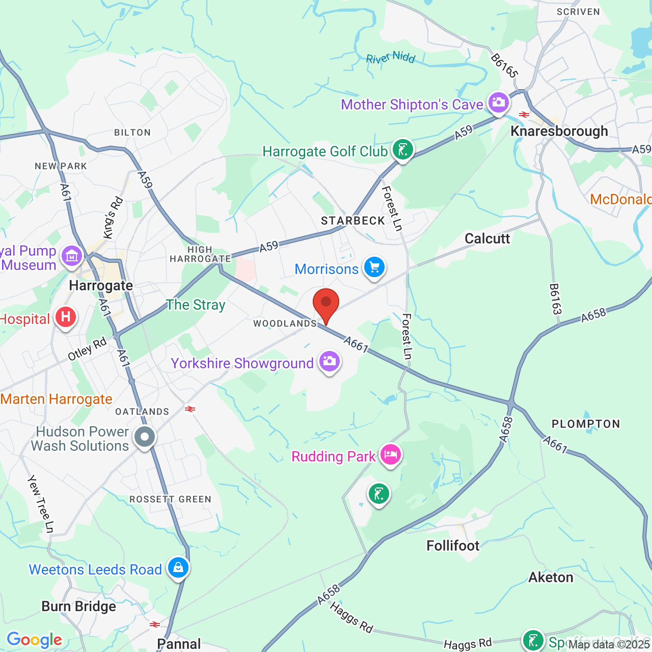Map displaying vacancy location