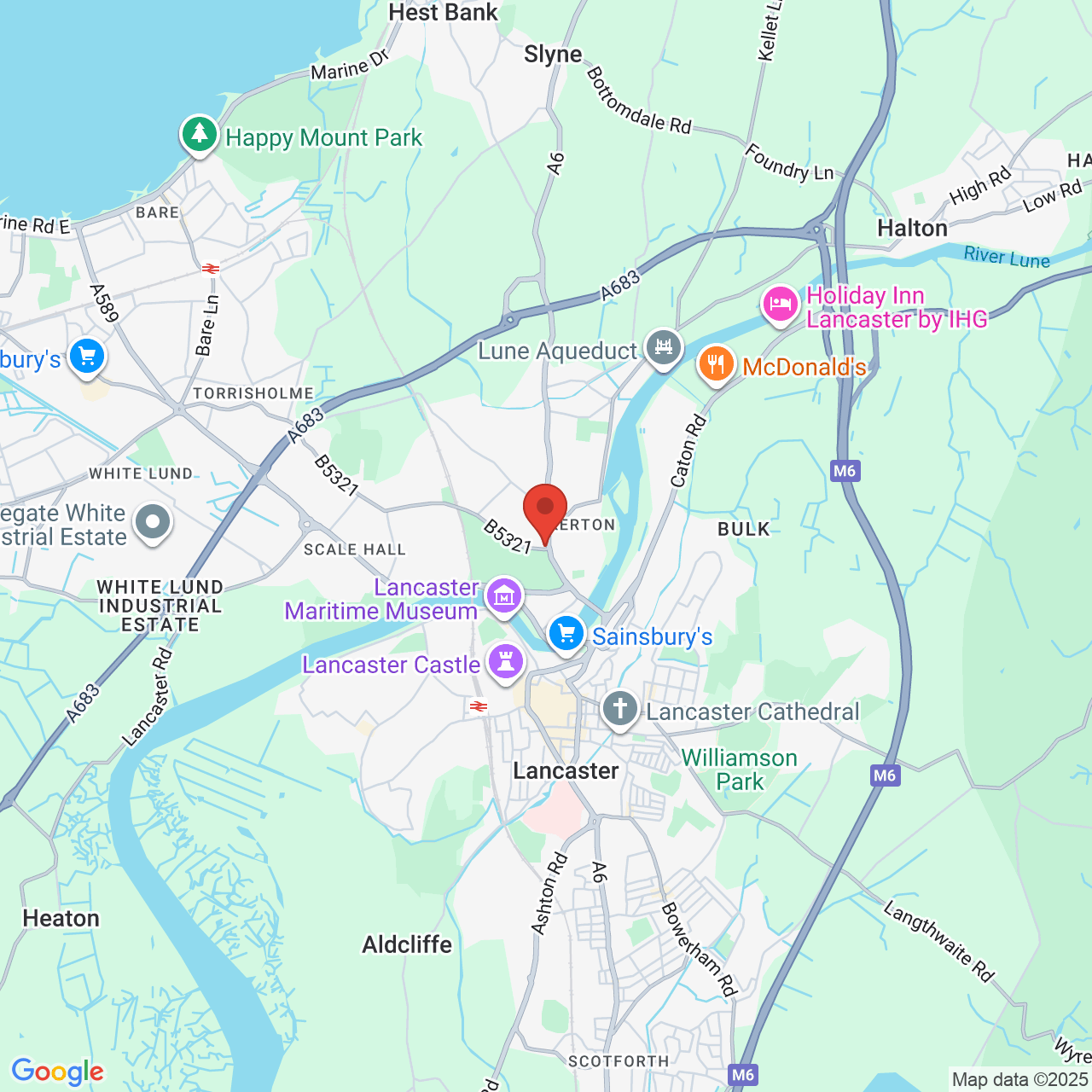 Map displaying vacancy location