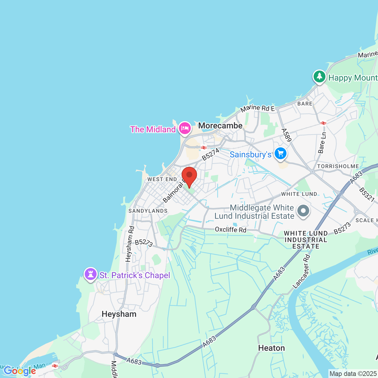 Map displaying vacancy location