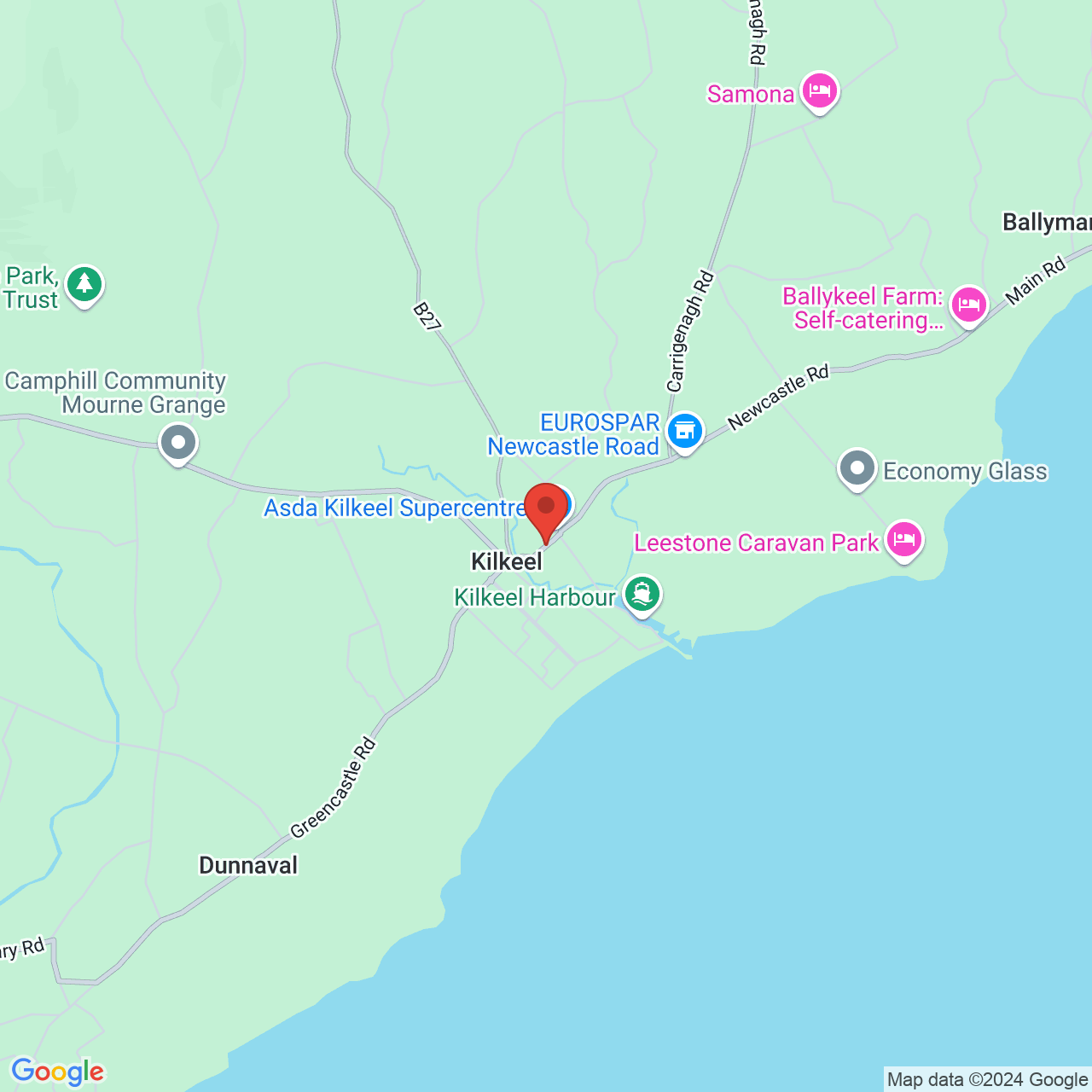Map displaying vacancy location