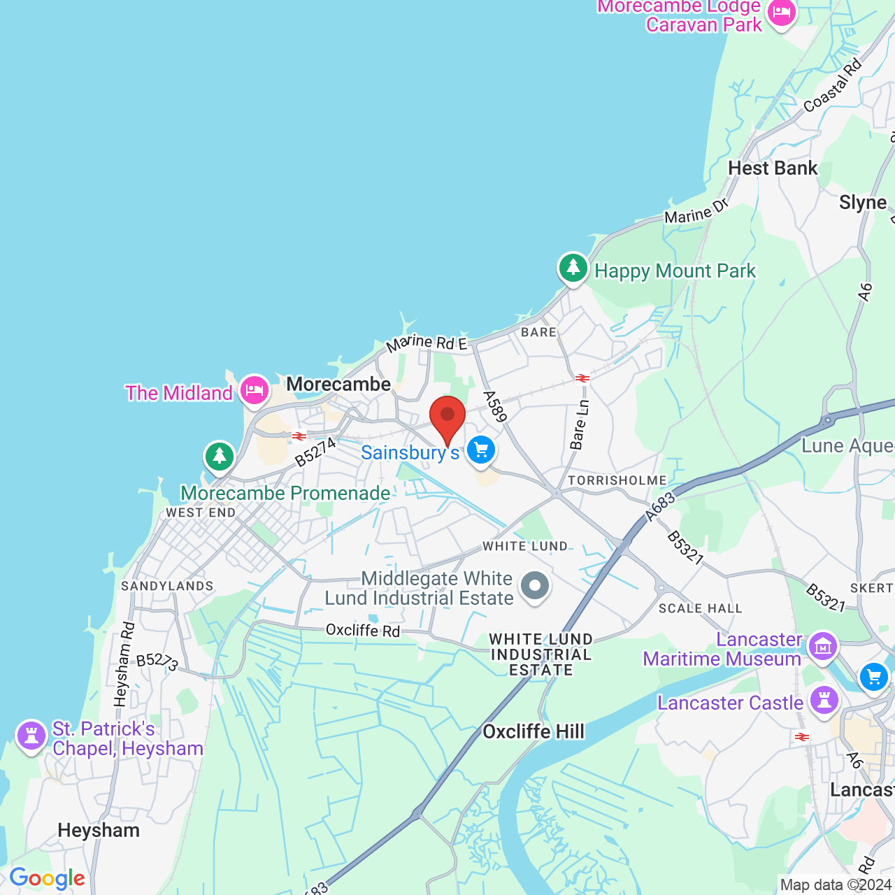 Map displaying vacancy location