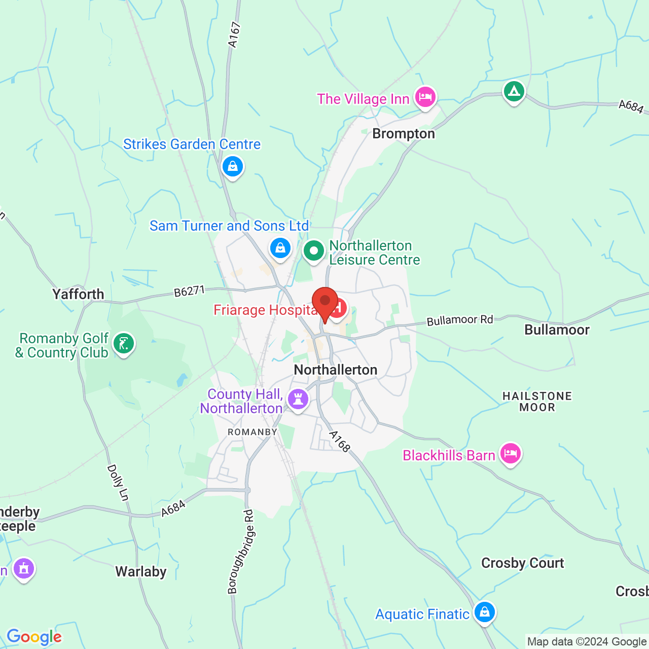 Map displaying vacancy location