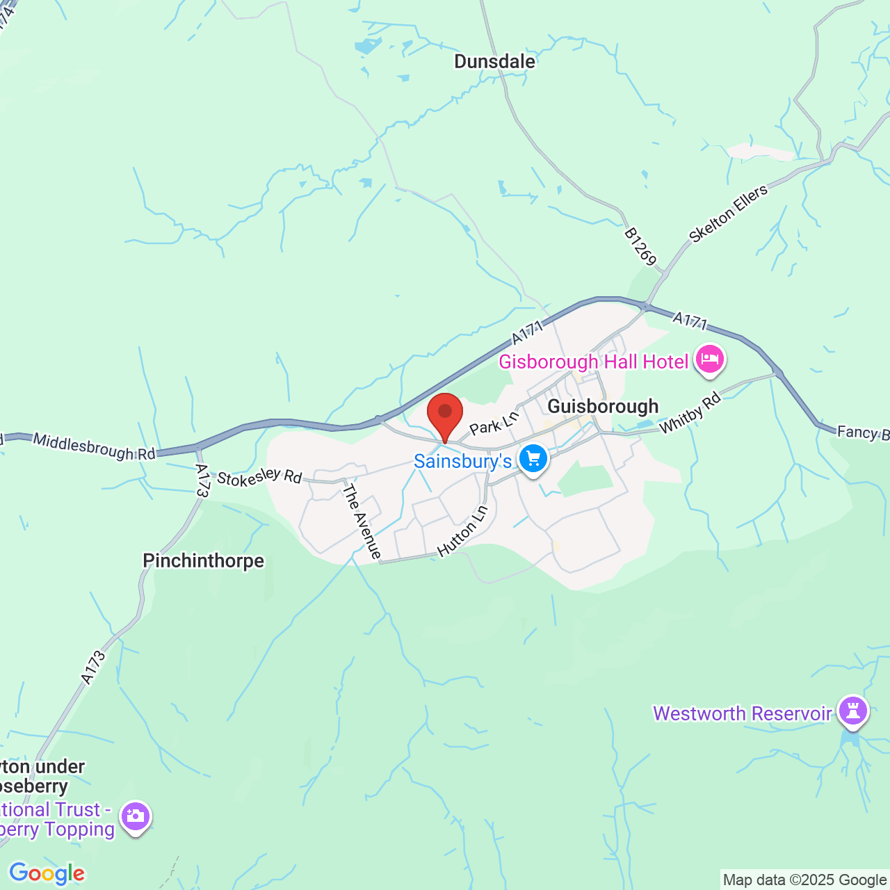 Map displaying vacancy location