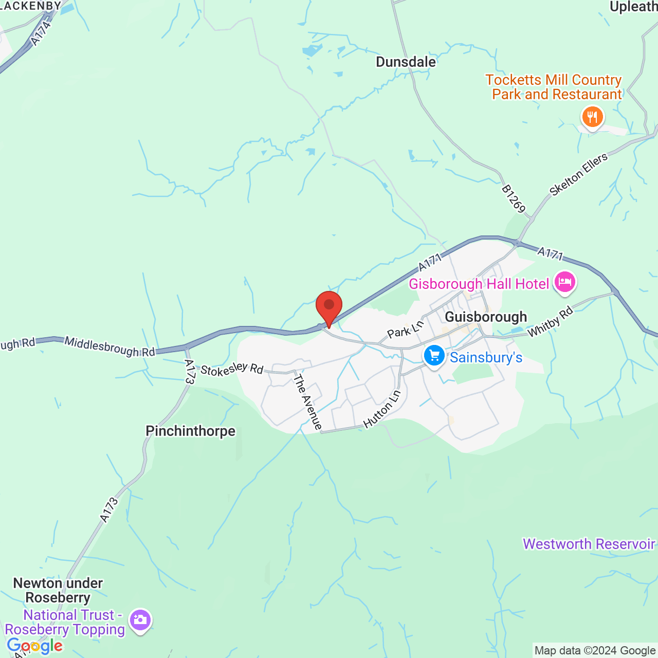 Map displaying vacancy location