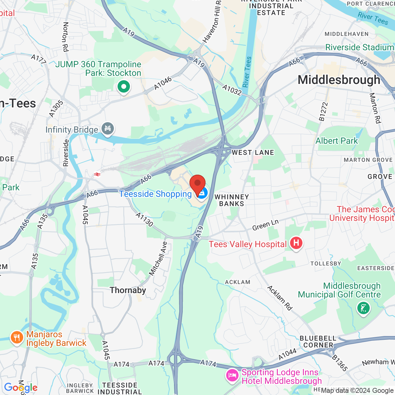 Map displaying vacancy location
