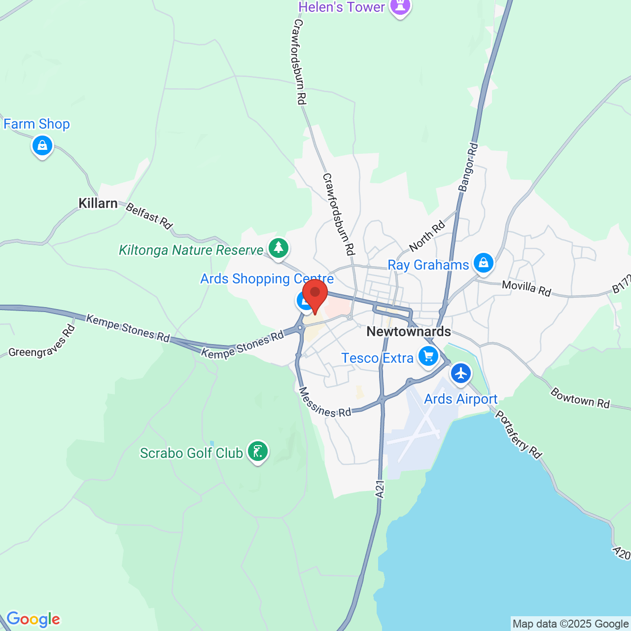 Map displaying vacancy location