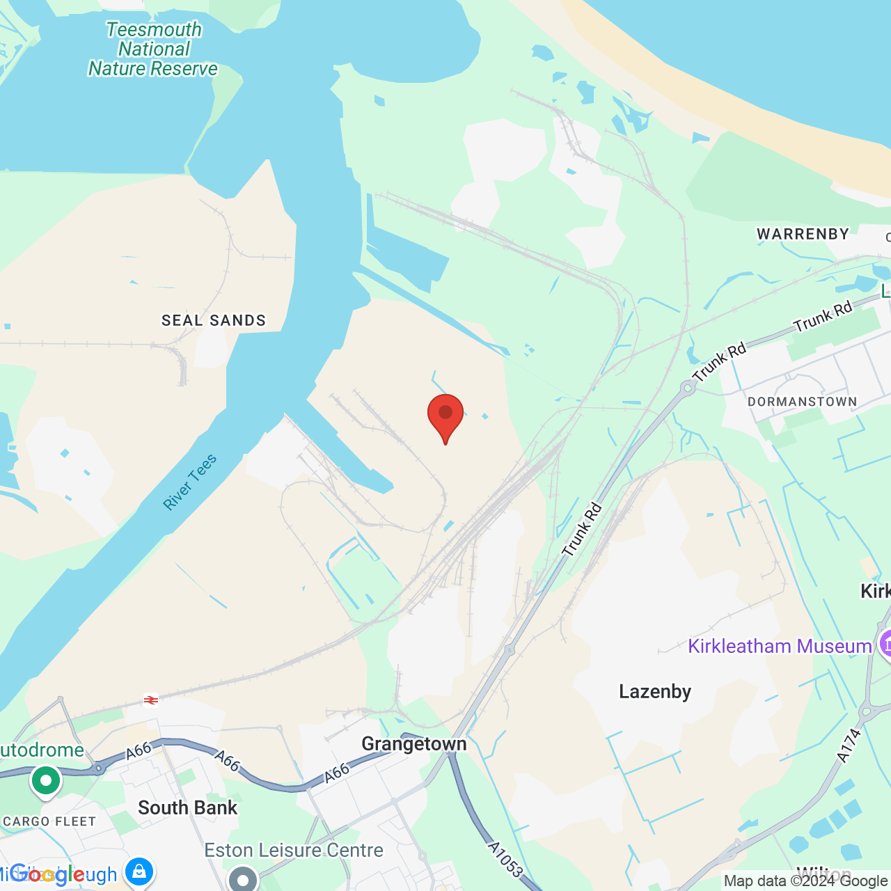 Map displaying vacancy location