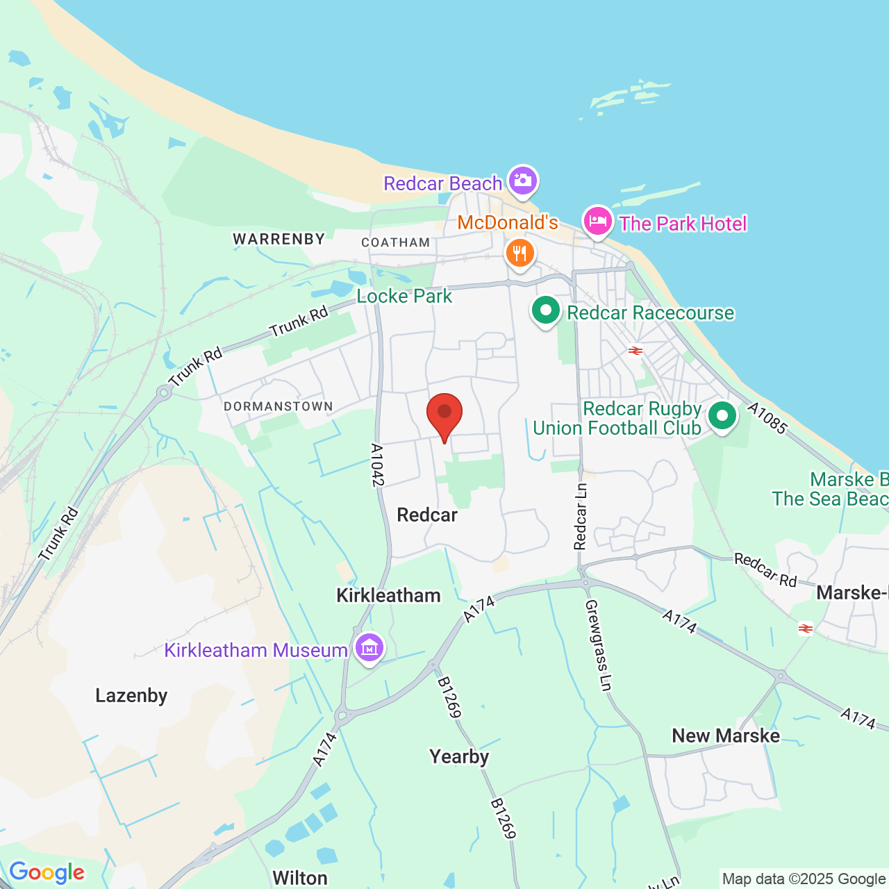 Map displaying vacancy location