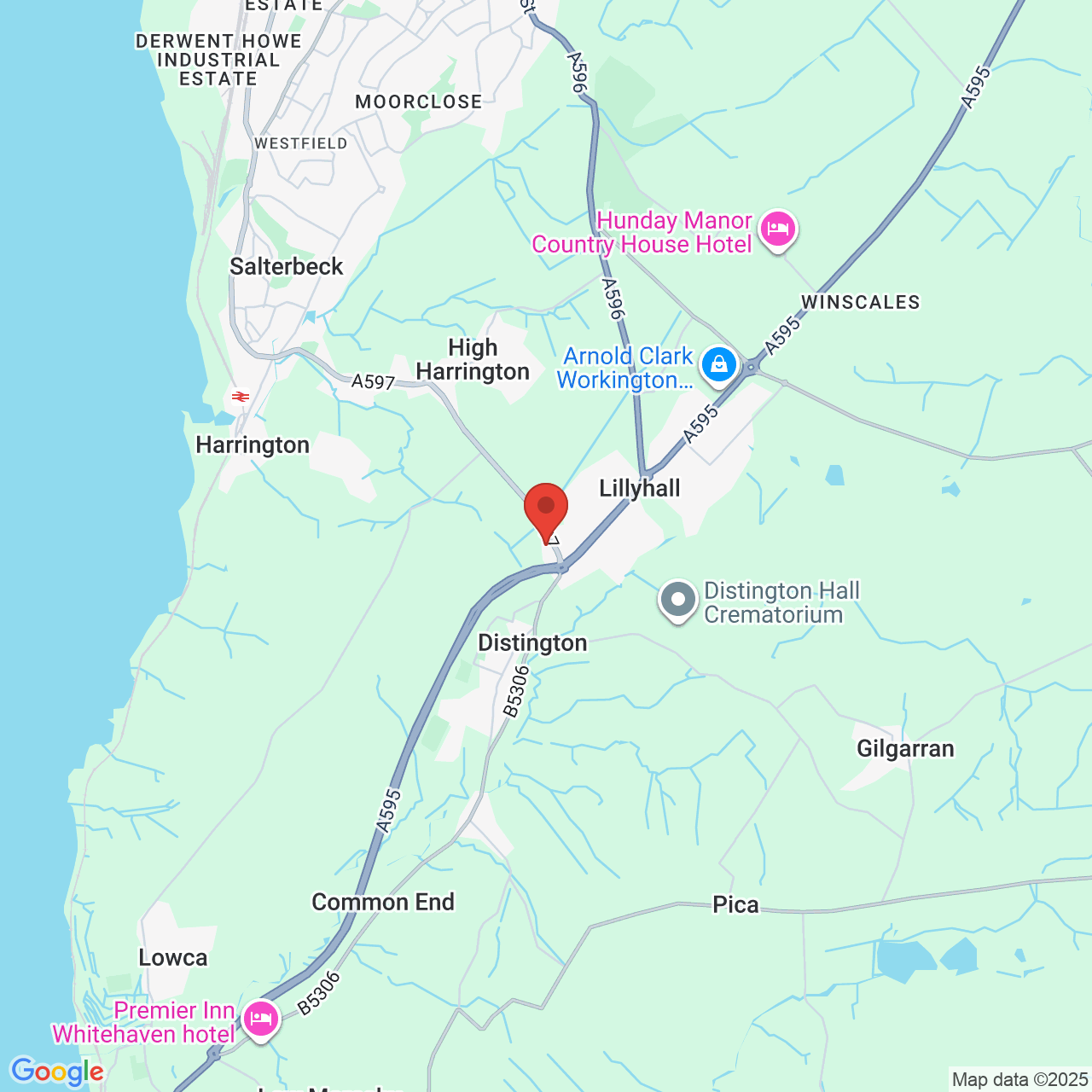 Map displaying vacancy location