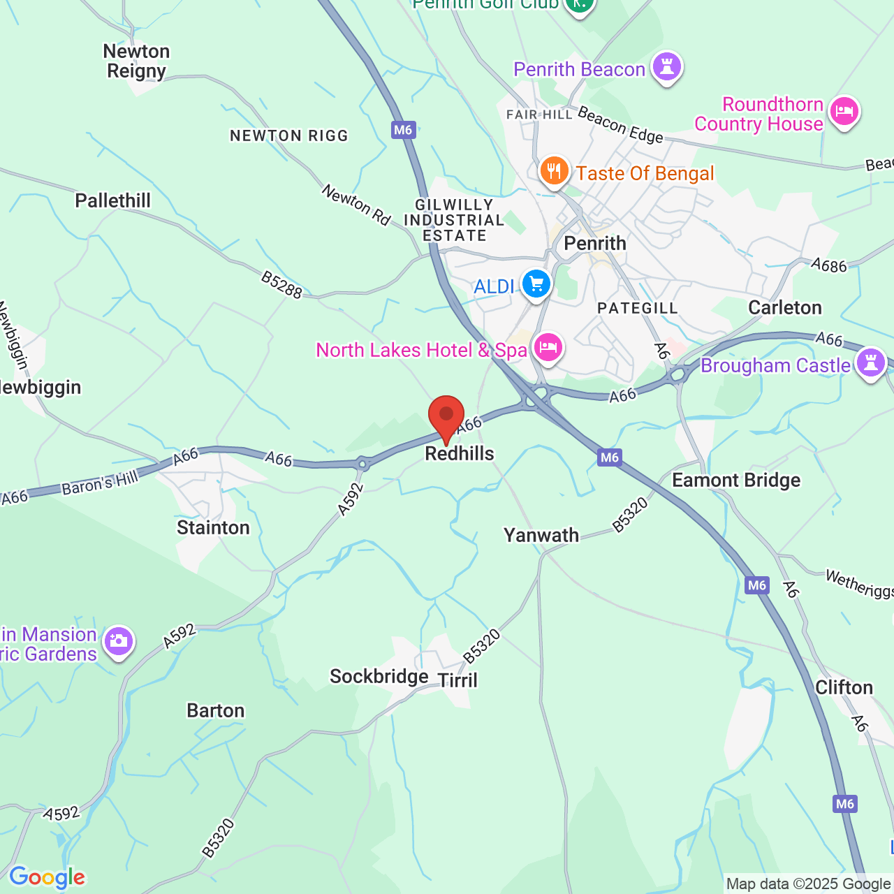 Map displaying vacancy location
