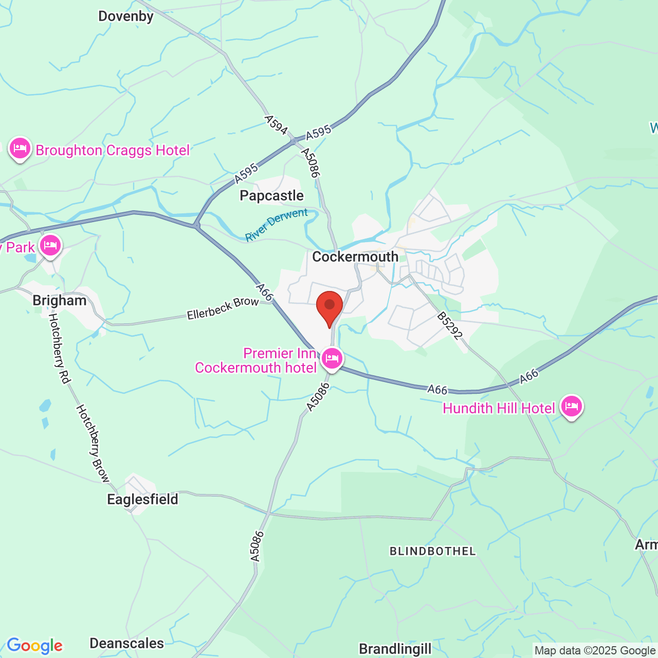 Map displaying vacancy location