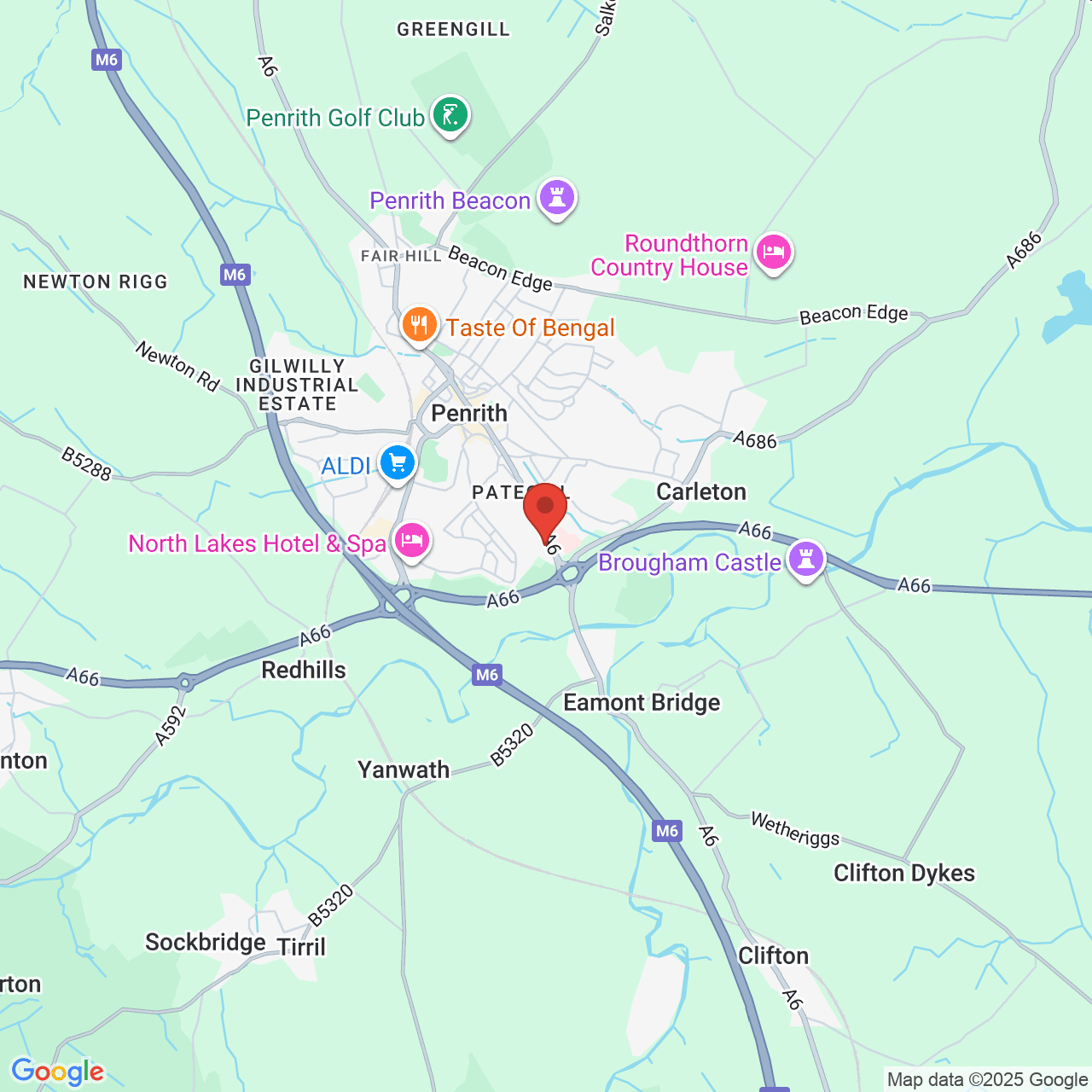 Map displaying vacancy location