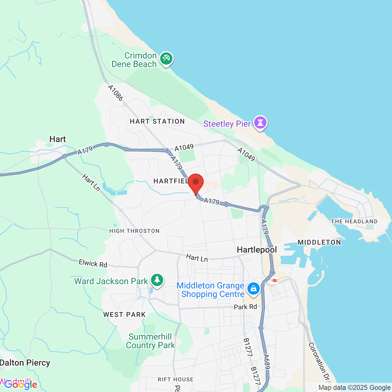 Map displaying vacancy location