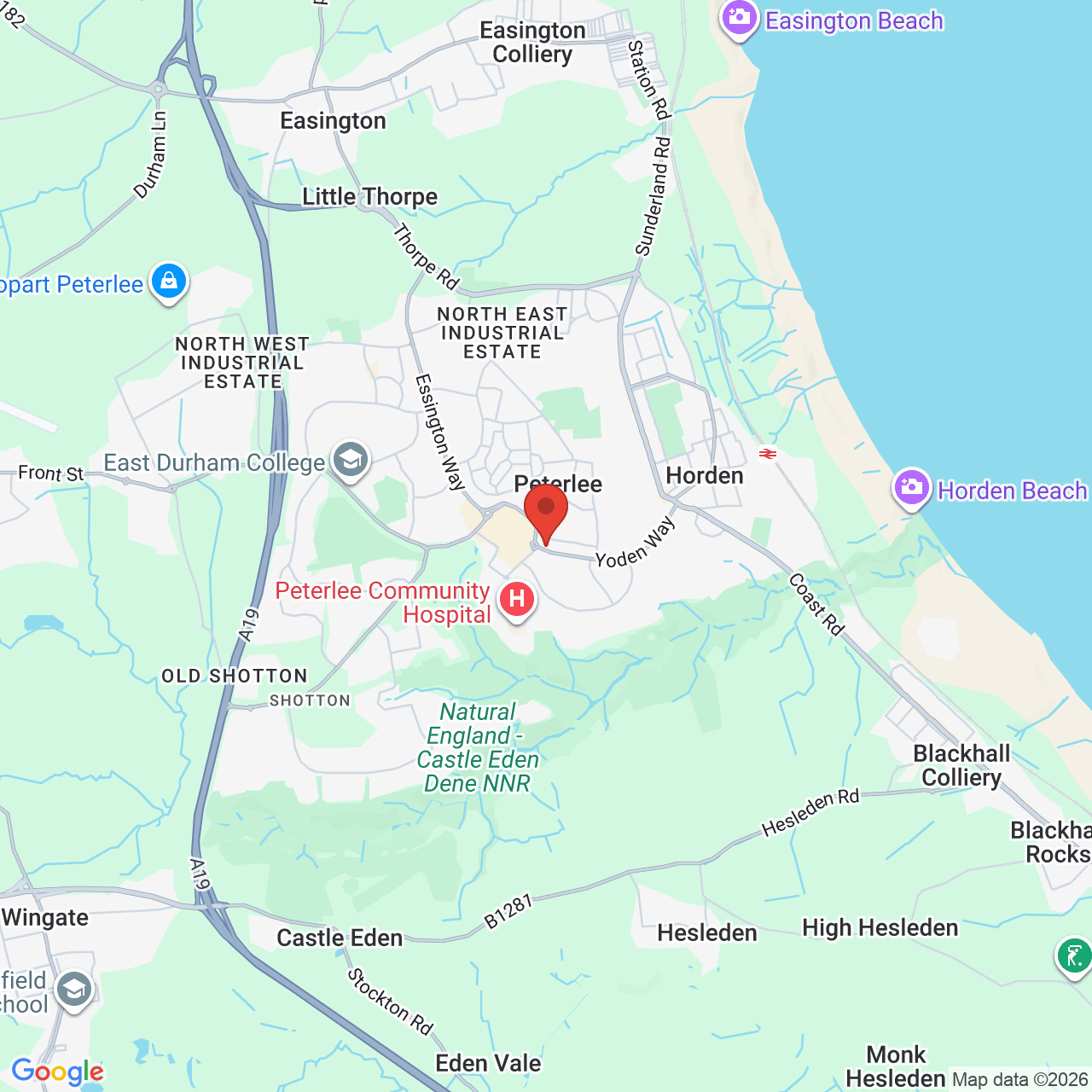 Map displaying vacancy location