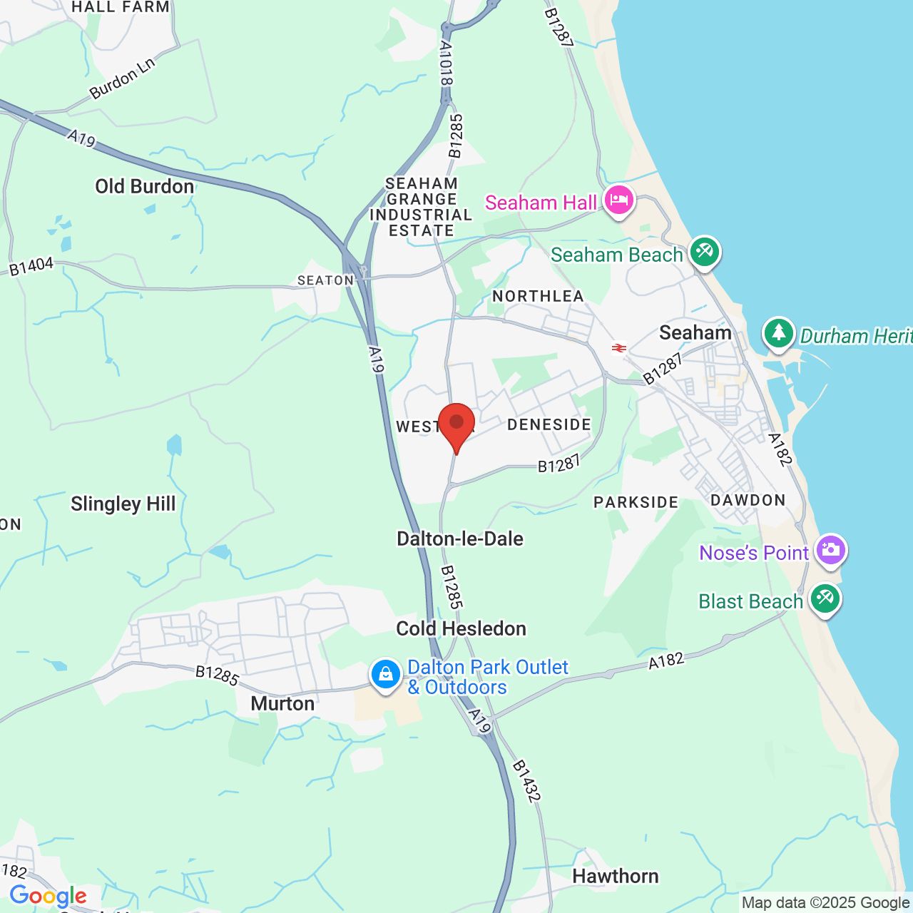 Map displaying vacancy location