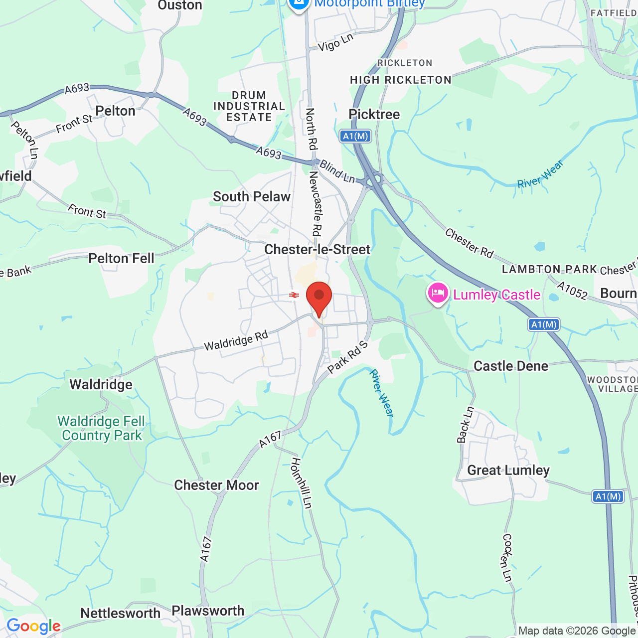 Map displaying vacancy location