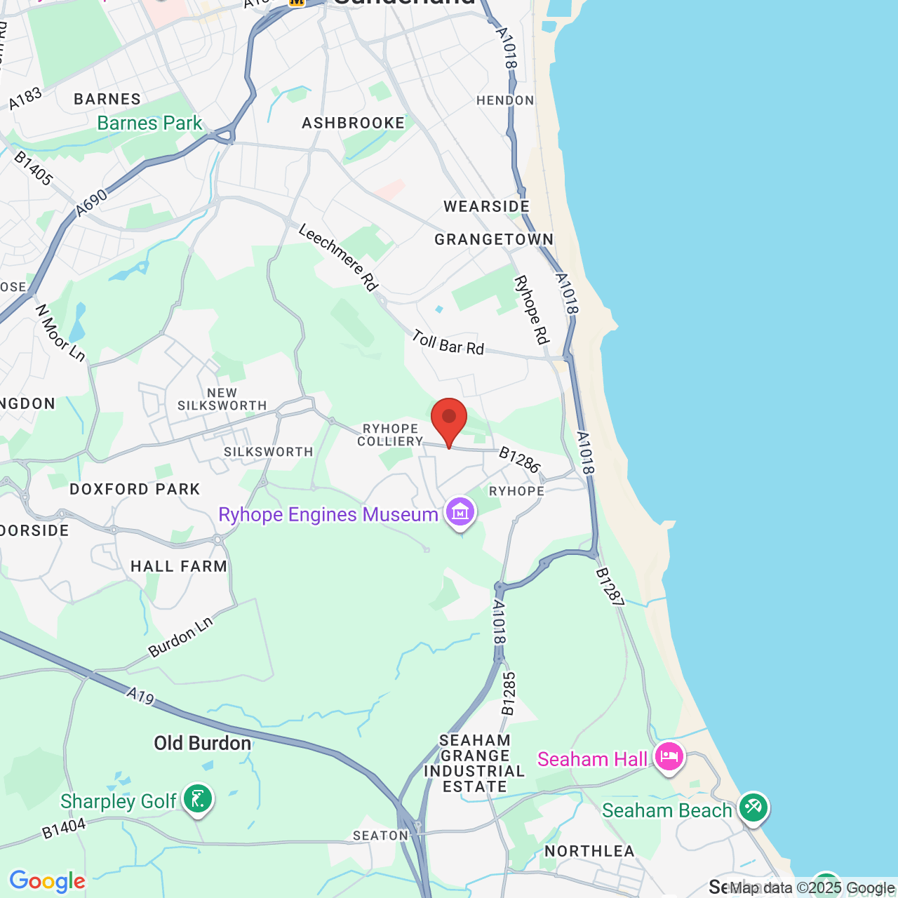 Map displaying vacancy location
