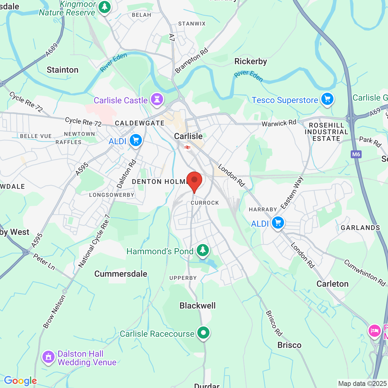 Map displaying vacancy location