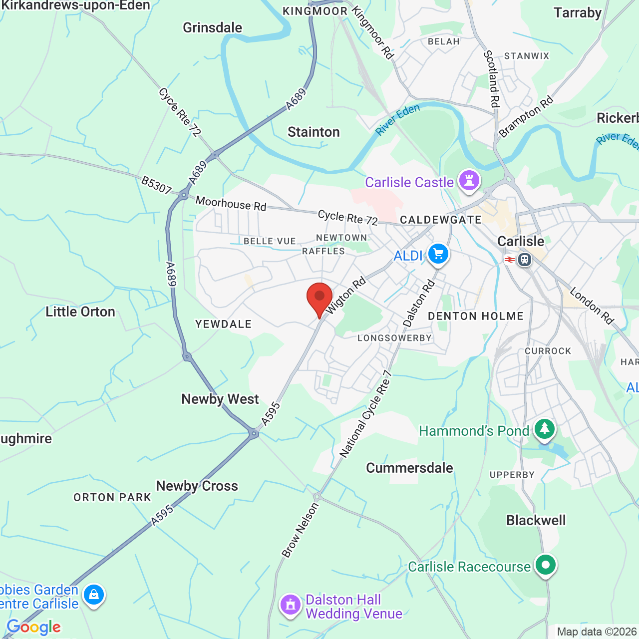 Map displaying vacancy location