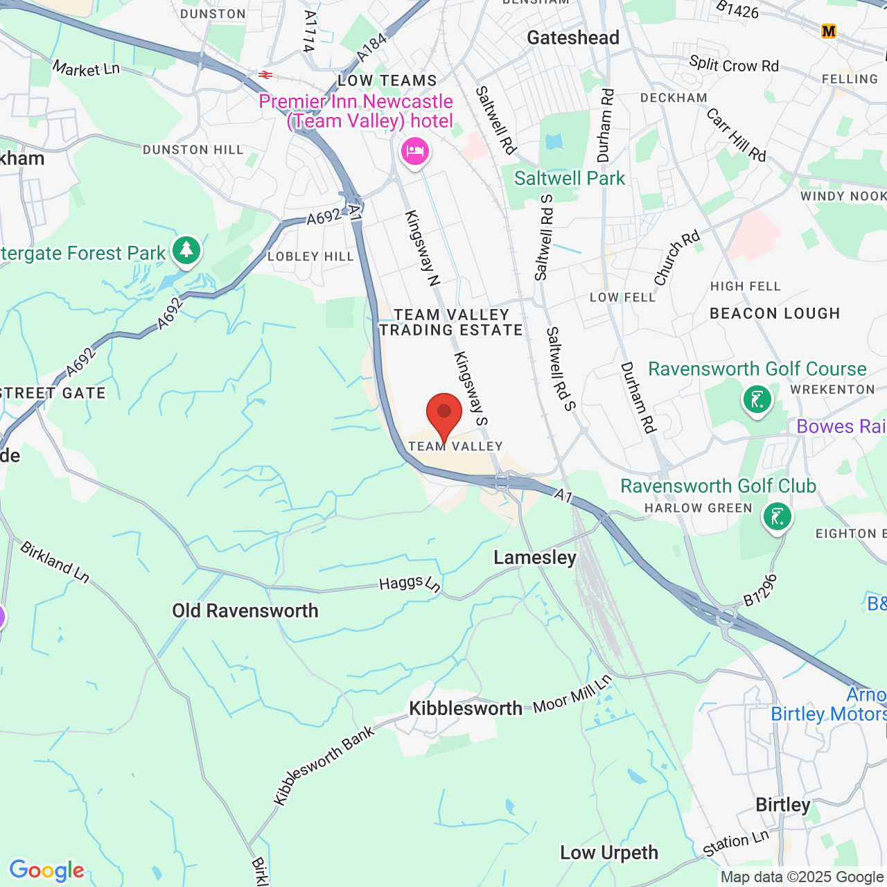 Map displaying vacancy location