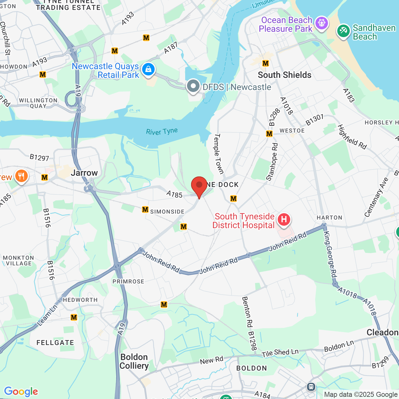 Map displaying vacancy location