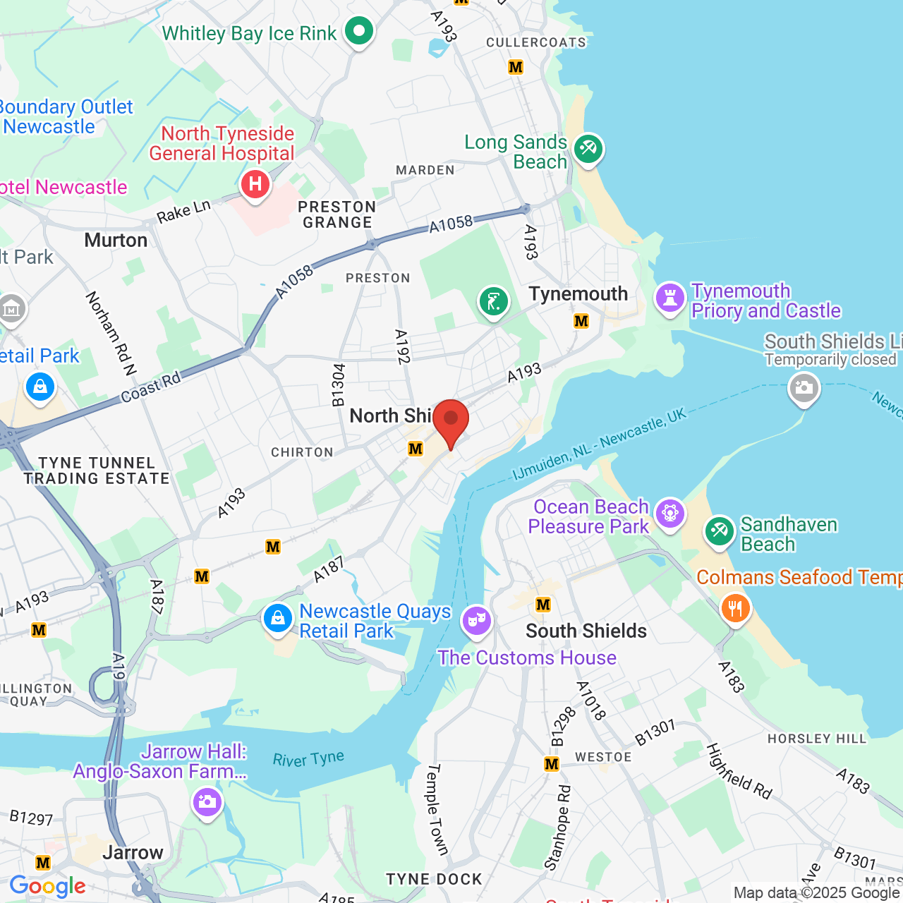 Map displaying vacancy location