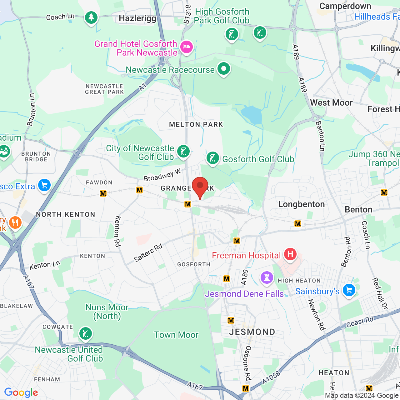 Map displaying vacancy location