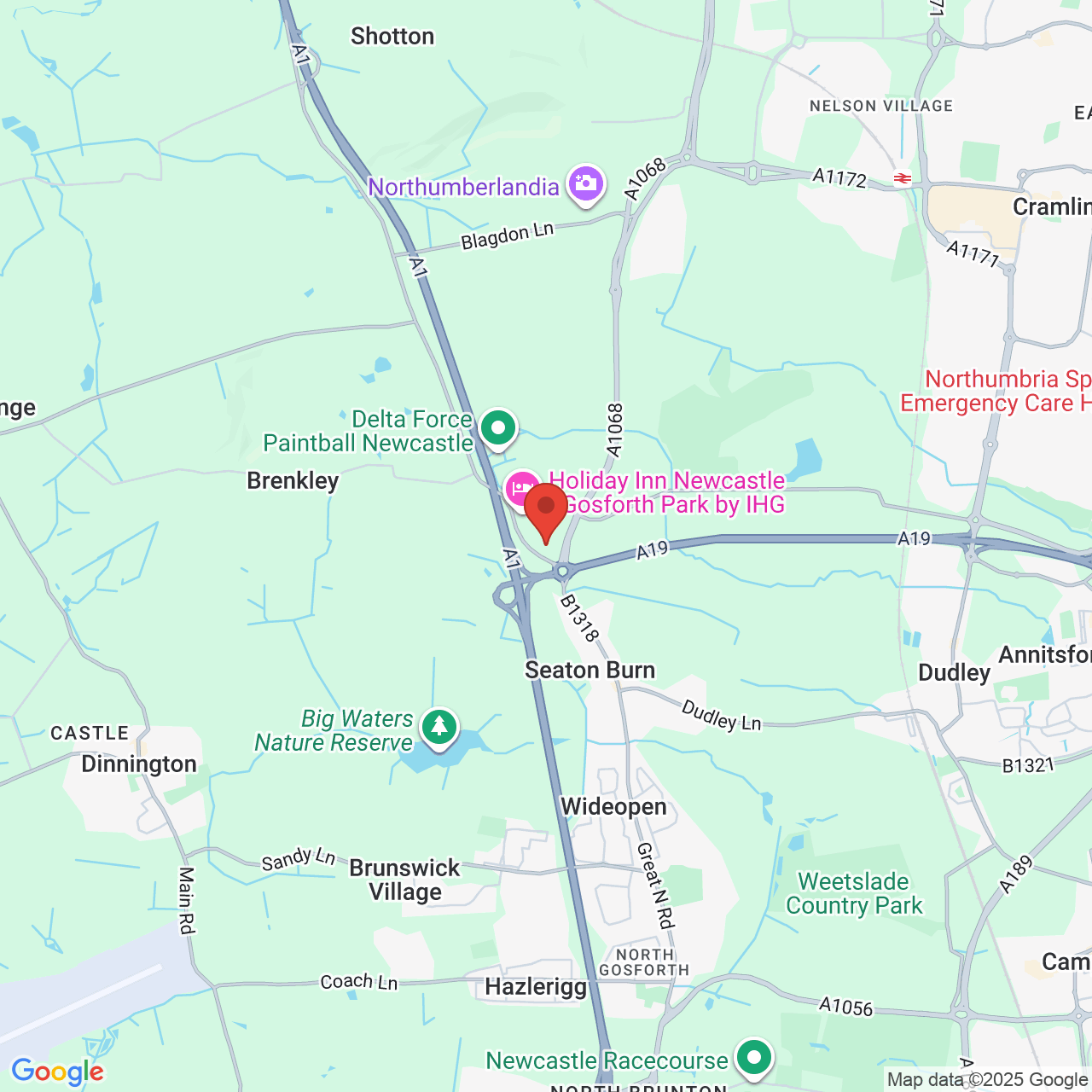 Map displaying vacancy location