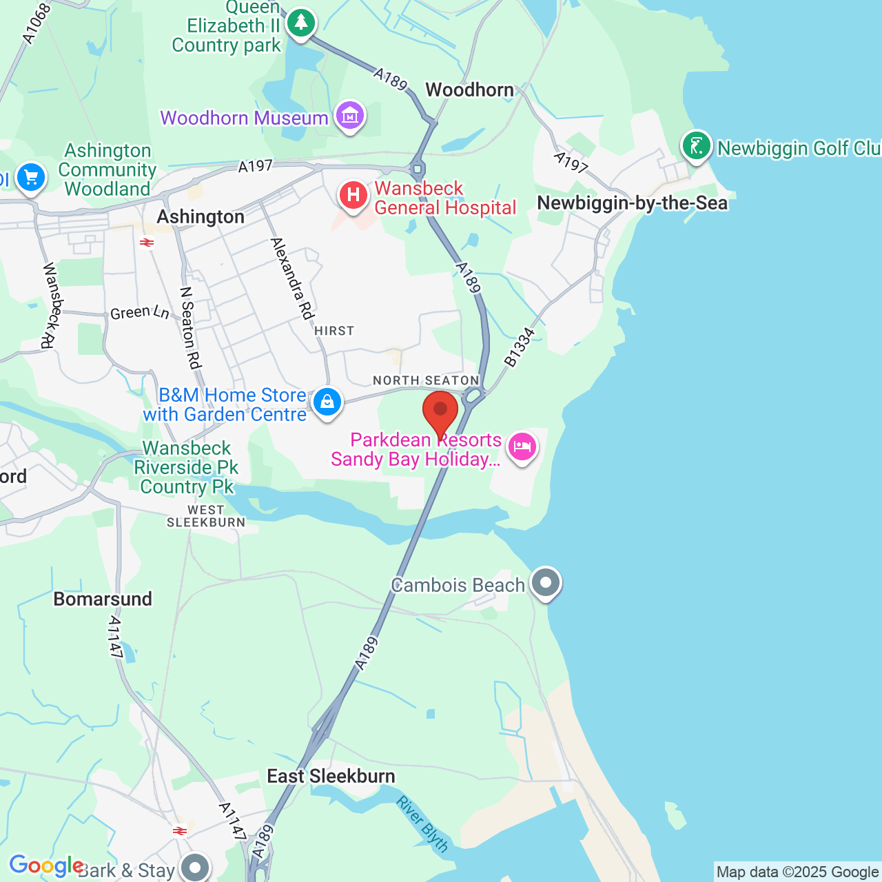 Map displaying vacancy location