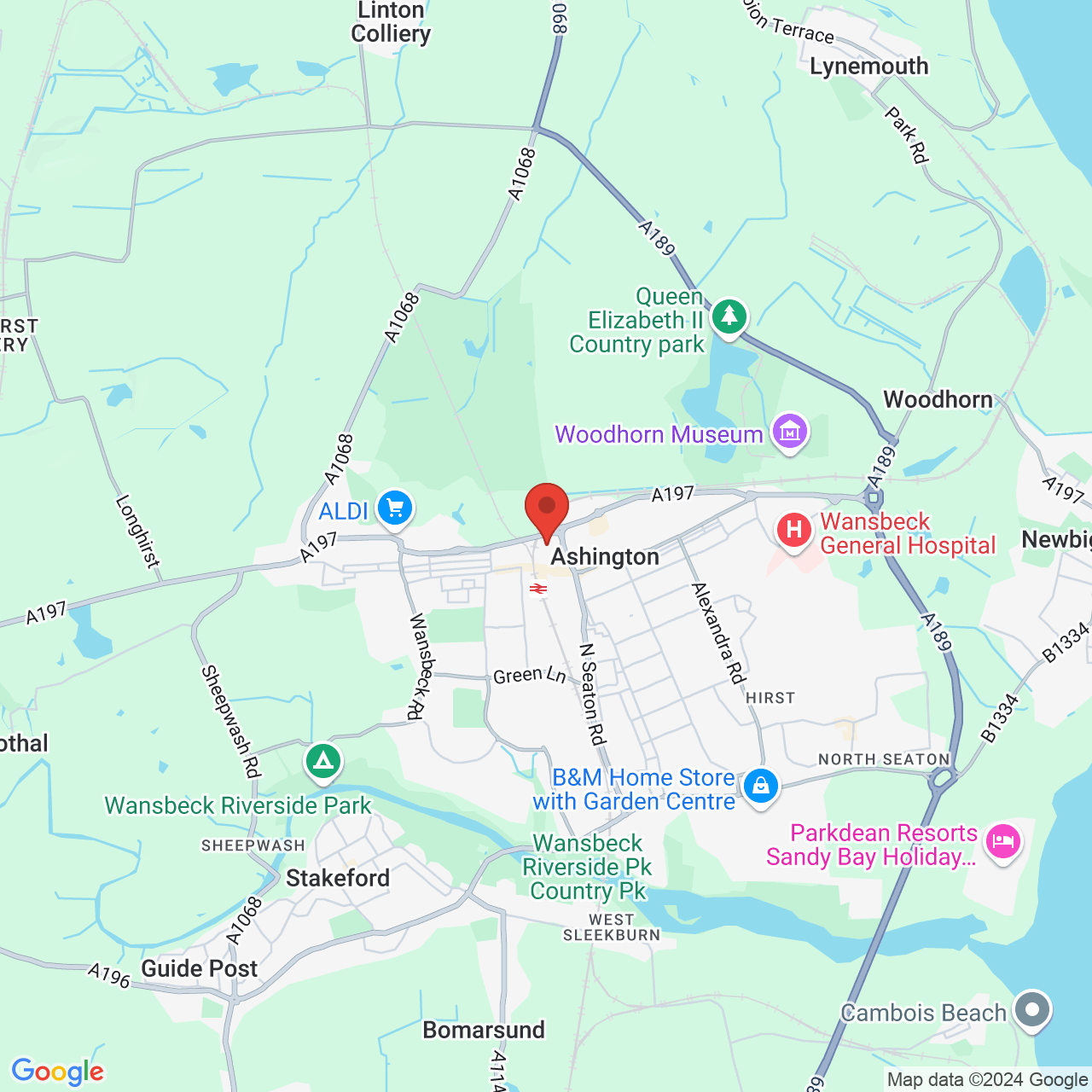 Map displaying vacancy location