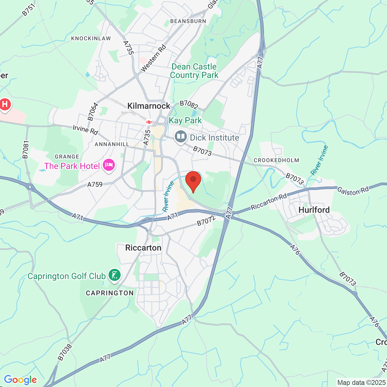 Map displaying vacancy location