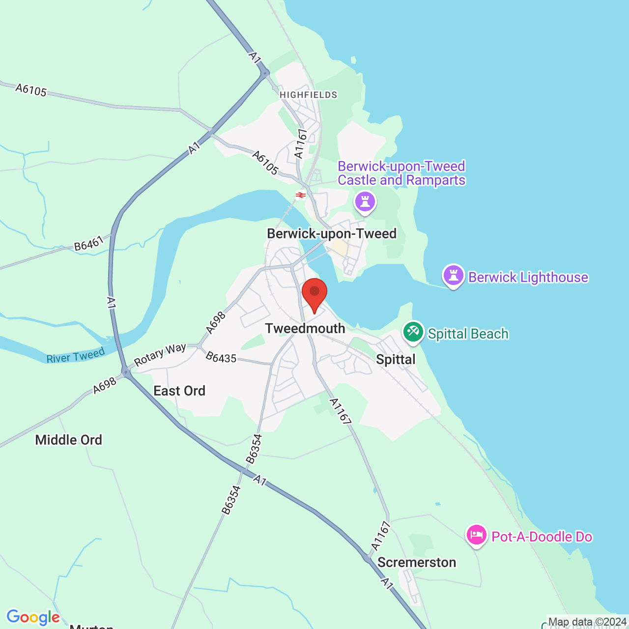Map displaying vacancy location