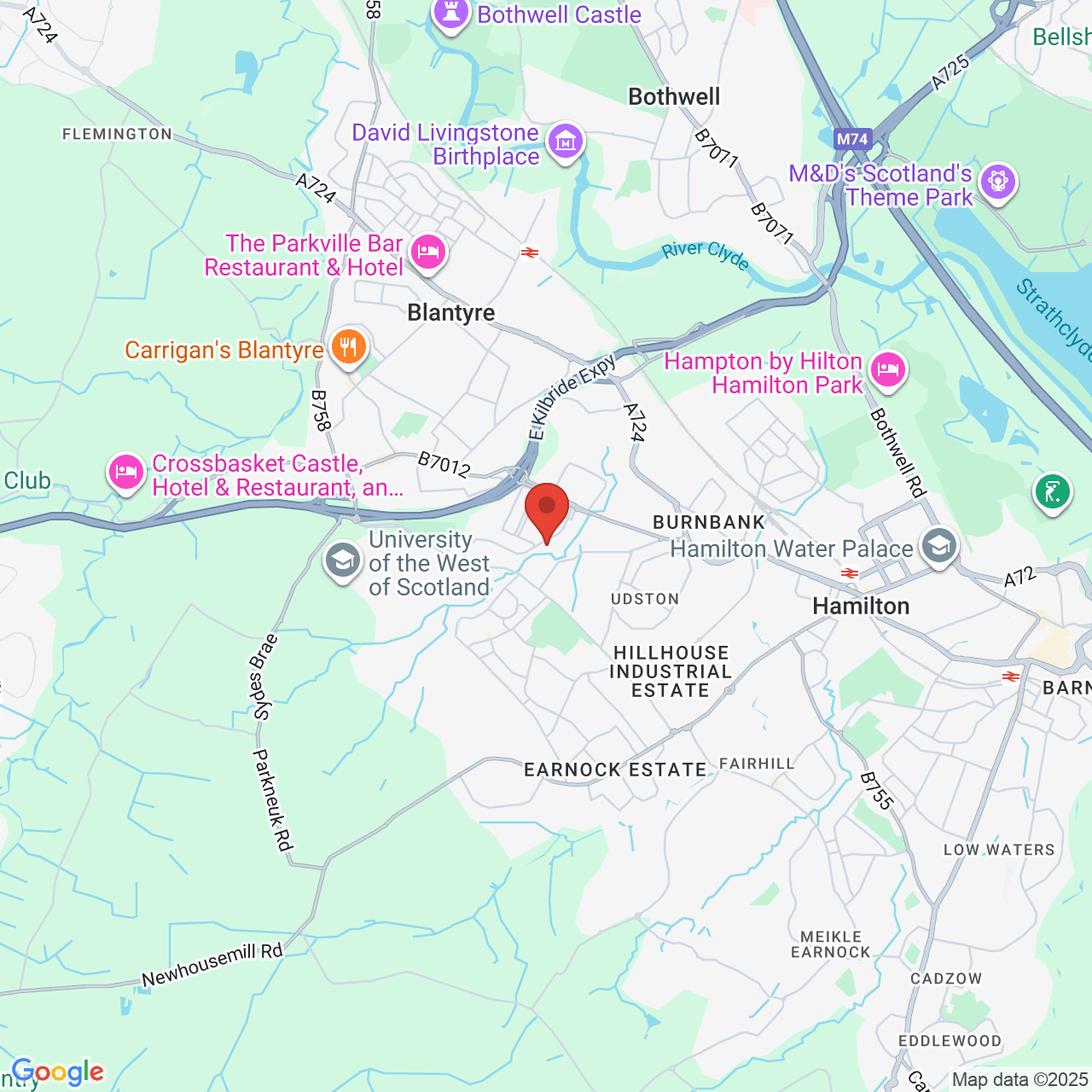 Map displaying vacancy location