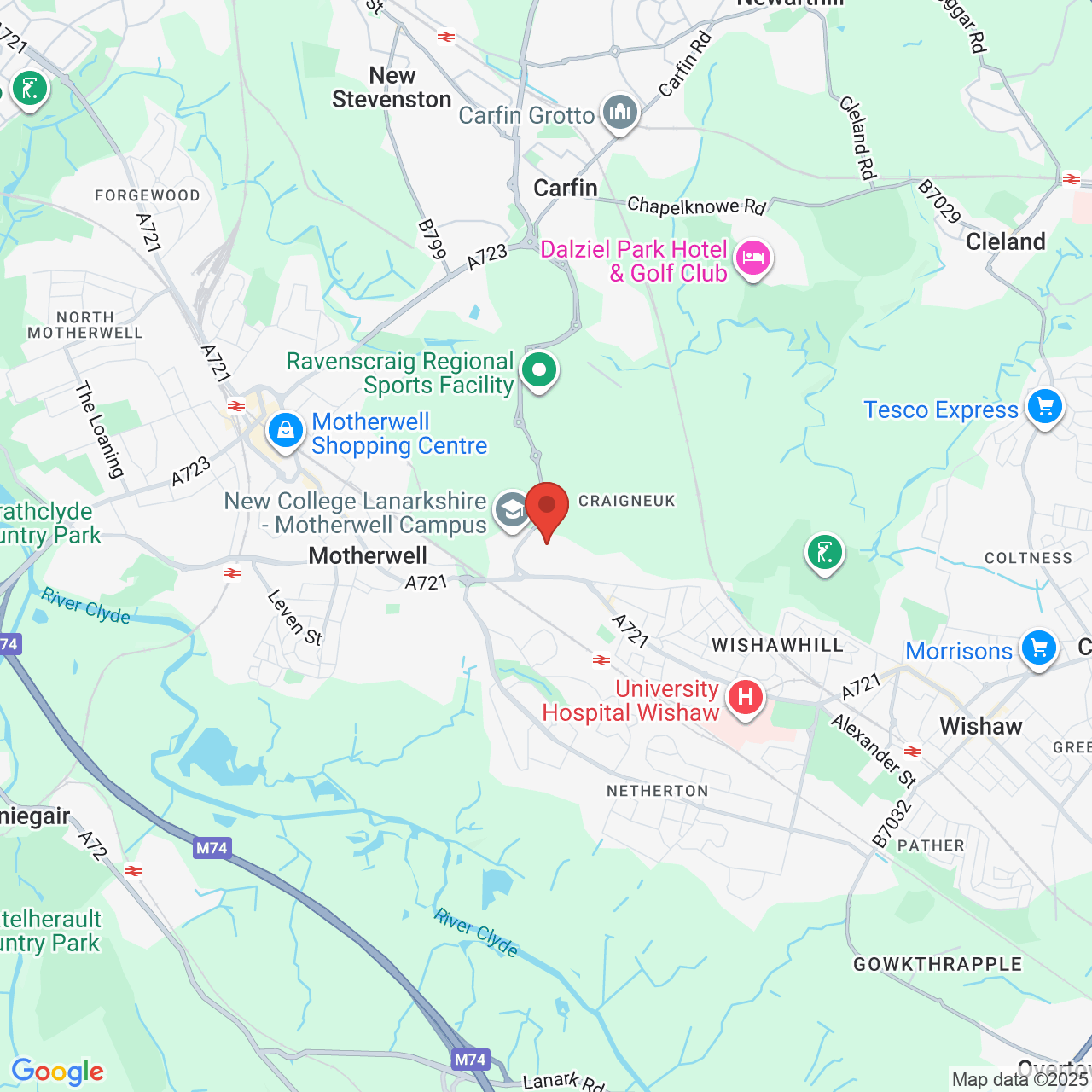 Map displaying vacancy location