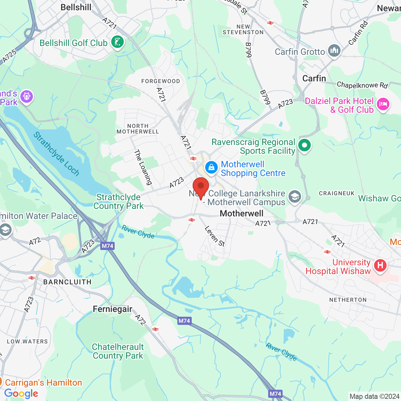 Map displaying vacancy location