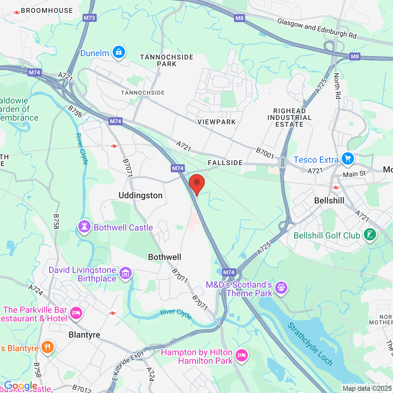 Map displaying vacancy location