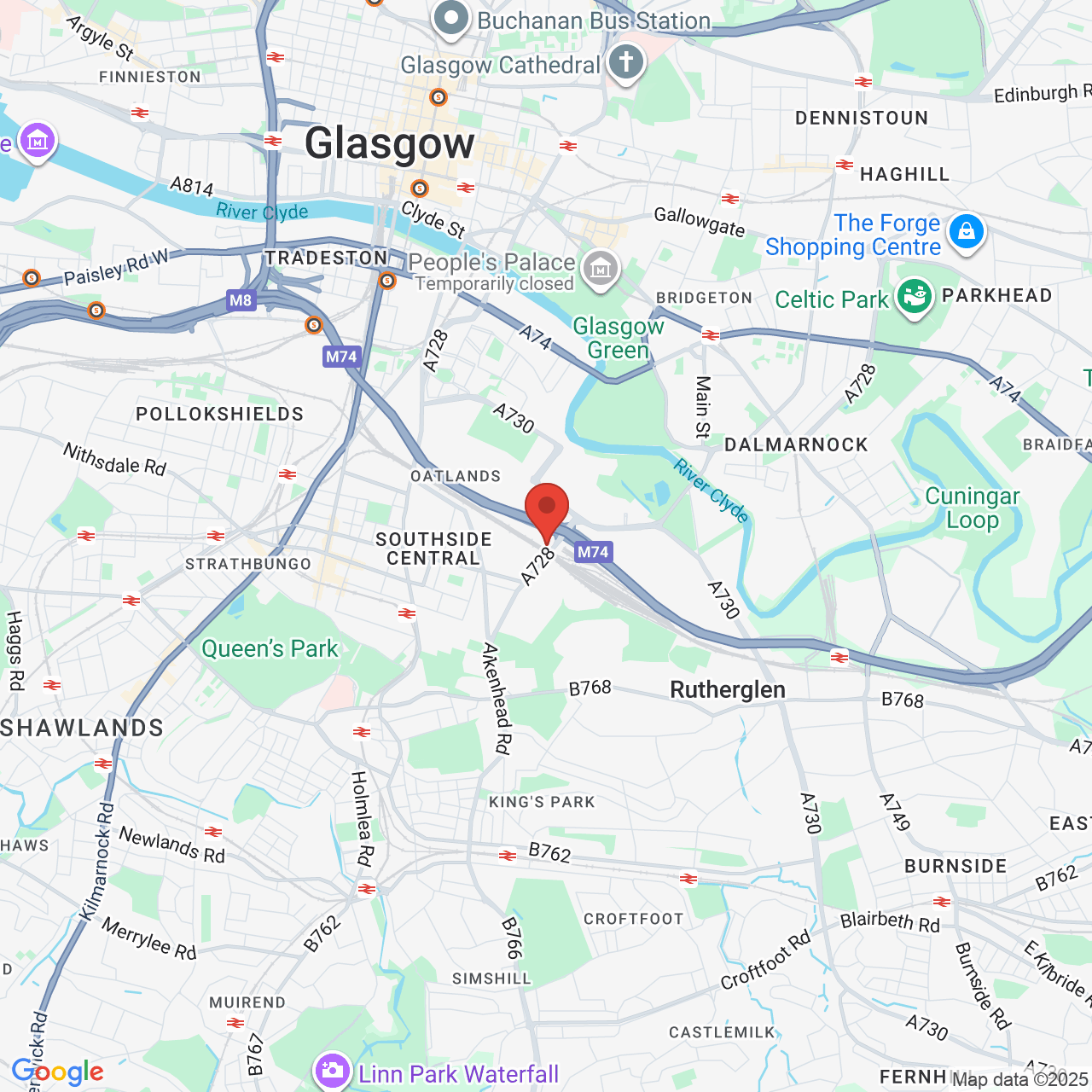 Map displaying vacancy location