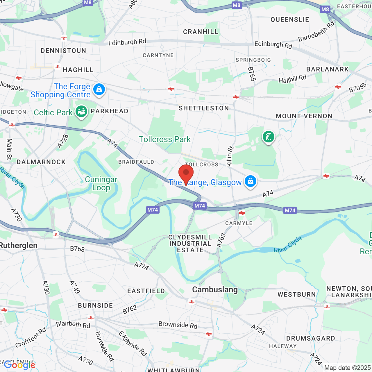 Map displaying vacancy location