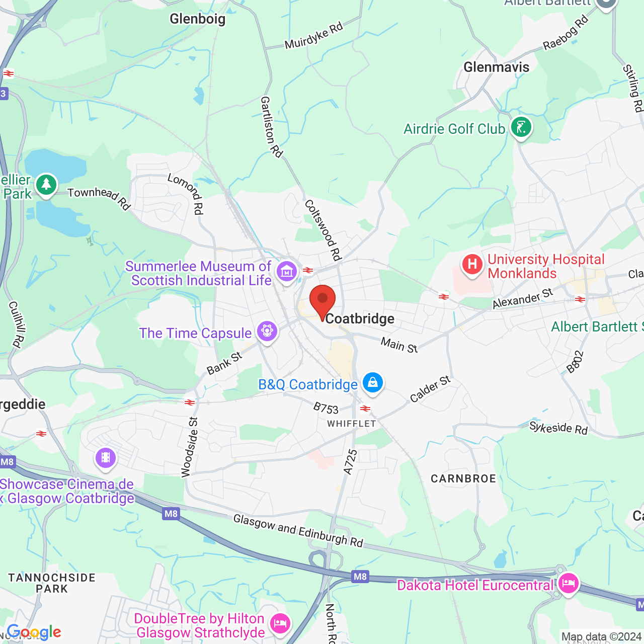 Map displaying vacancy location