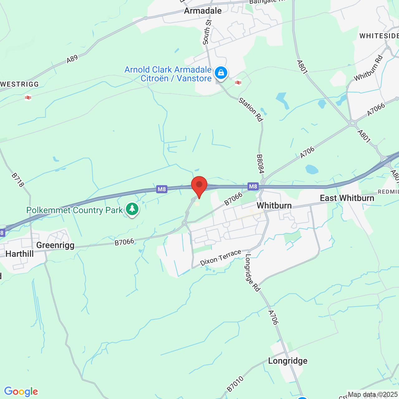 Map displaying vacancy location