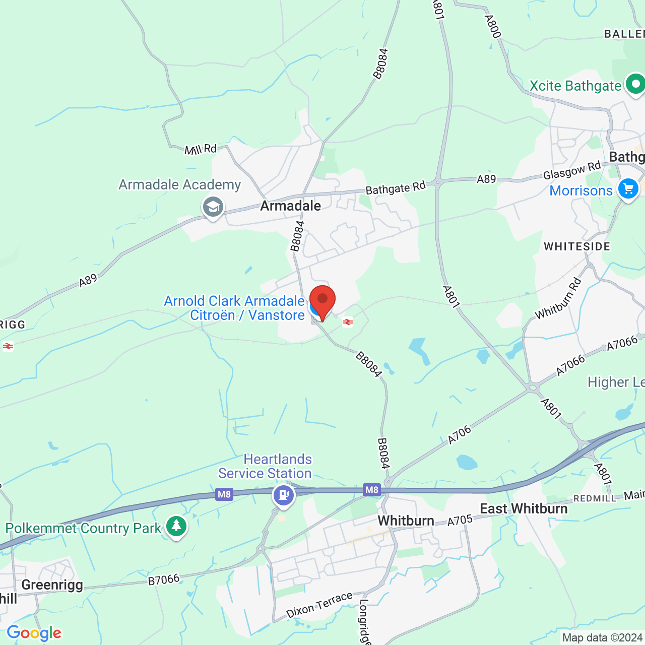 Map displaying vacancy location