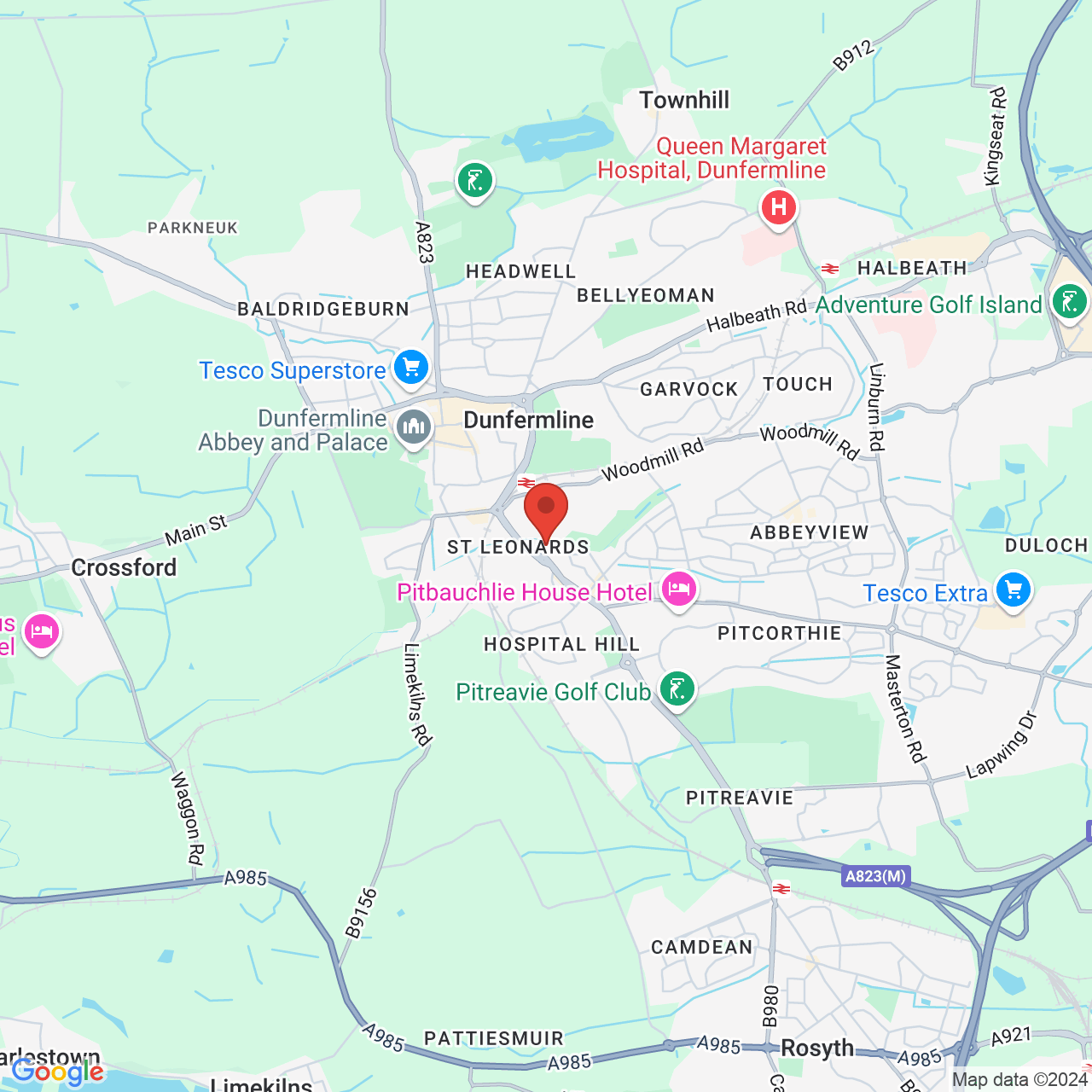 Map displaying vacancy location