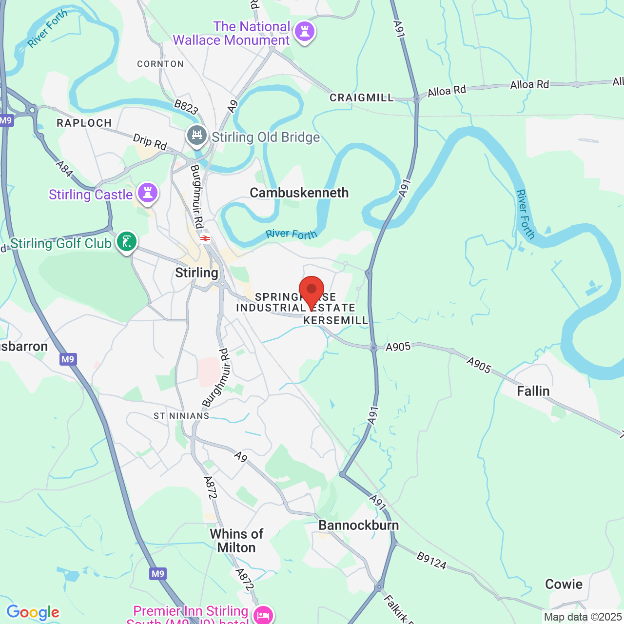 Map displaying vacancy location