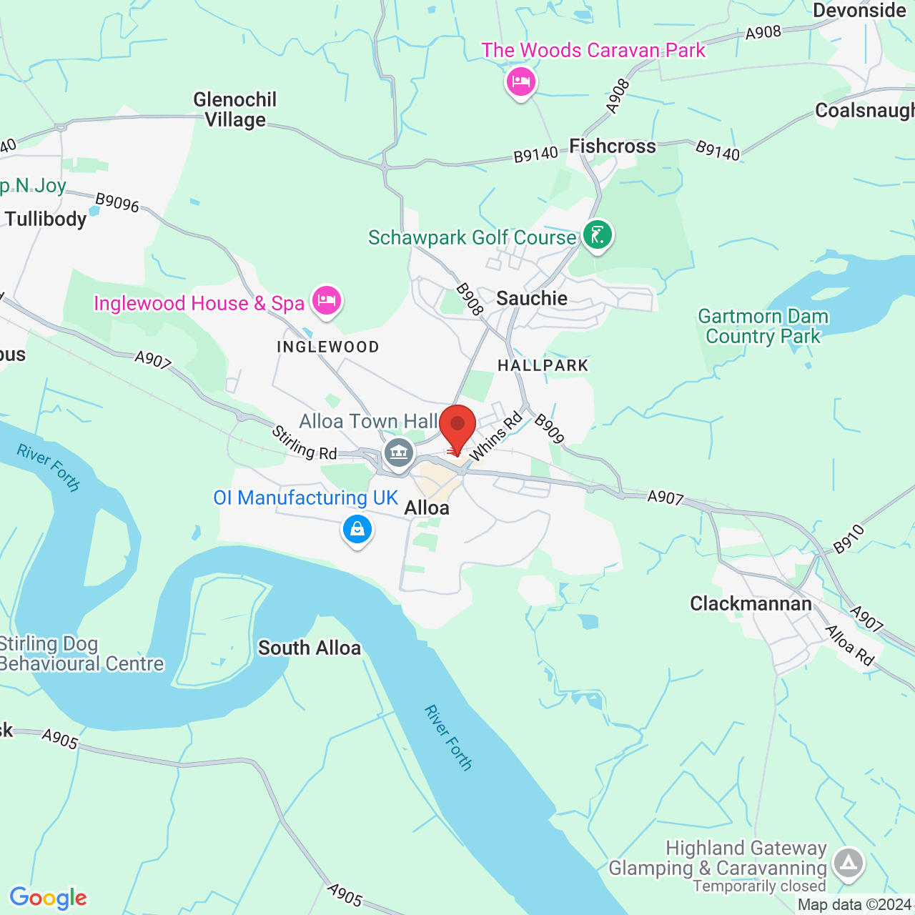 Map displaying vacancy location